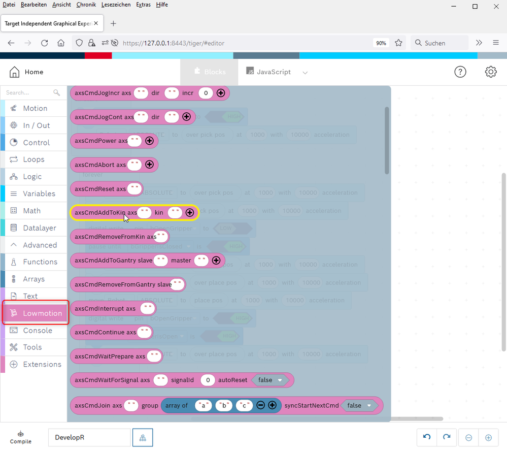 IDE graphical lowmotion