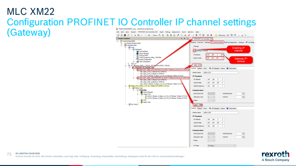 Configuration Profinet IO Controler