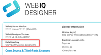 WebIQ Info screen