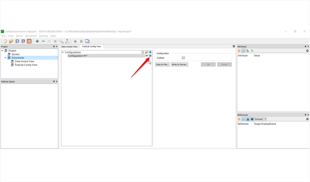 Step 1 Add a connection to the configuration and select UDP and UADP