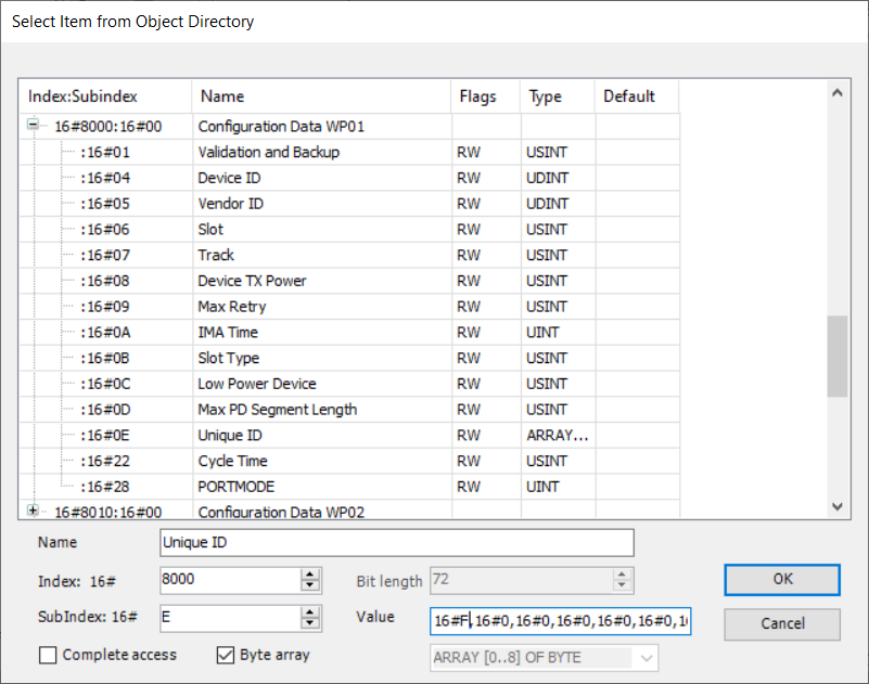 ctrlX IO Engineering insert startup parameter TigoMaster