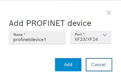Profinet device addition
