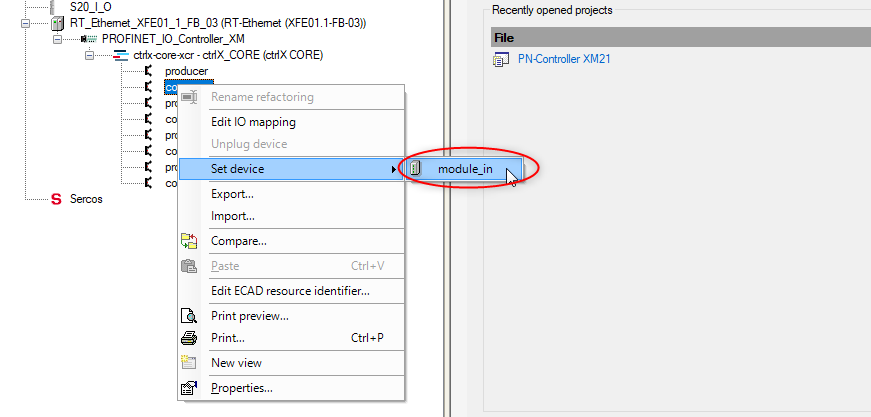 Module_in device set up