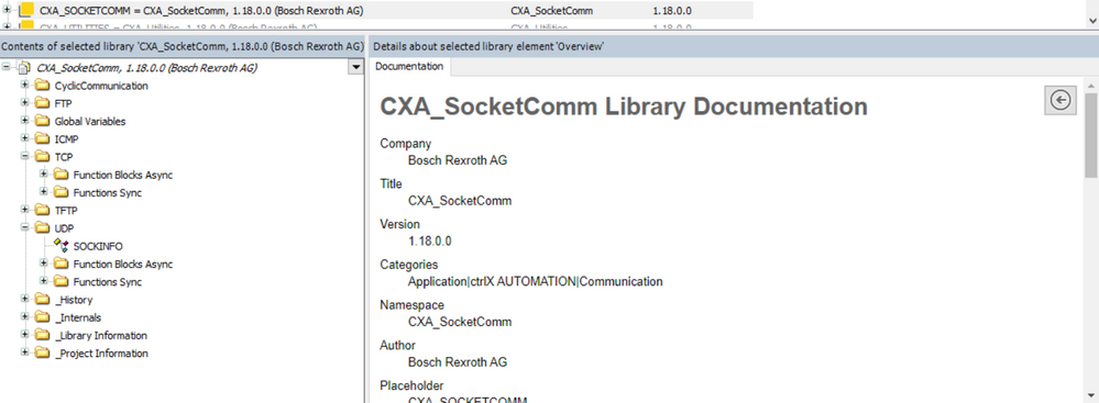 ctrlX PLC Engineering CXA_SocketComm