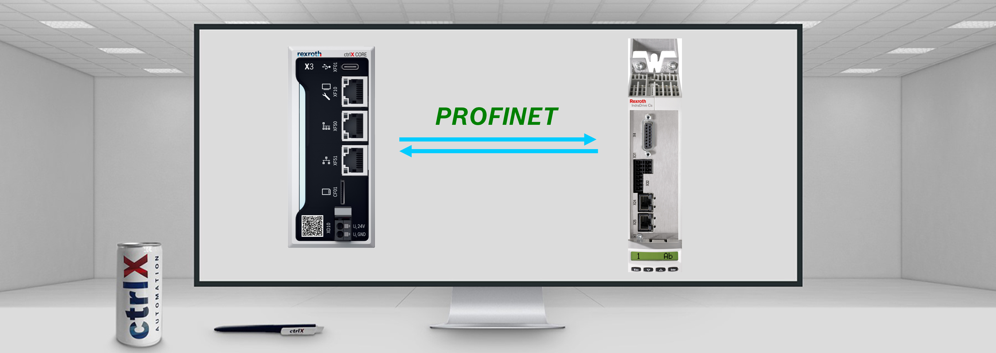 PROFINET ctrlX CORE X3 with IndraDrive using CoDeSys Fieldbus libraries