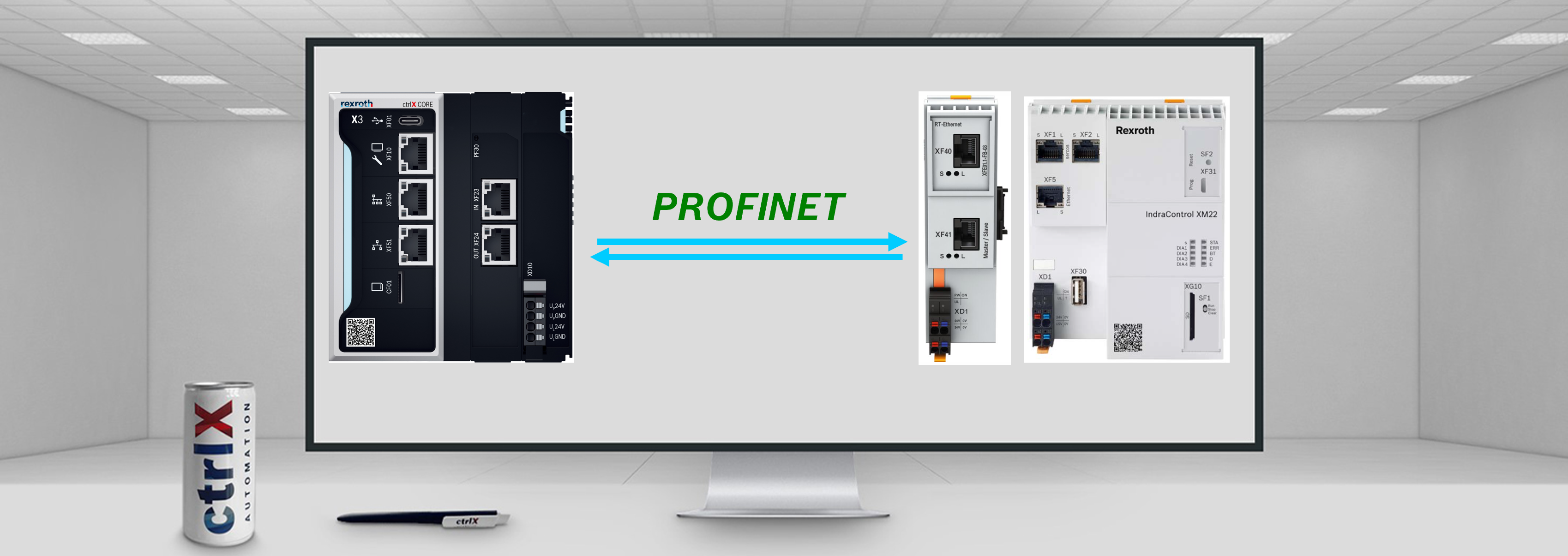 PROFINET IndraControl XM21 ctrlX CORE plus X3 Profinet connection using CoDeSys Fieldbus libraries