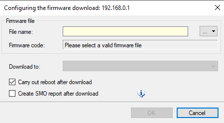 Fig. 13.: Configure Firmware Download, if needed