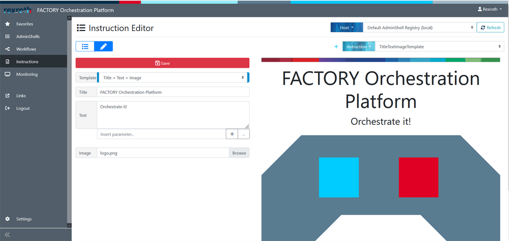 Let your employees and assets interact with the Instruction Editor