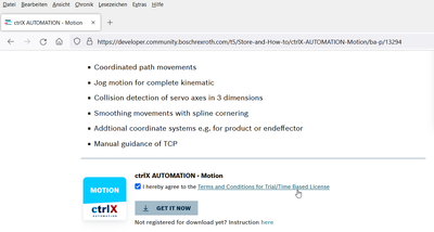 ctrlX AUTOMATION community general terms of use