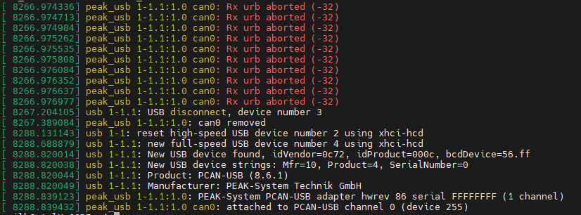 PCAN USB Device Detection
