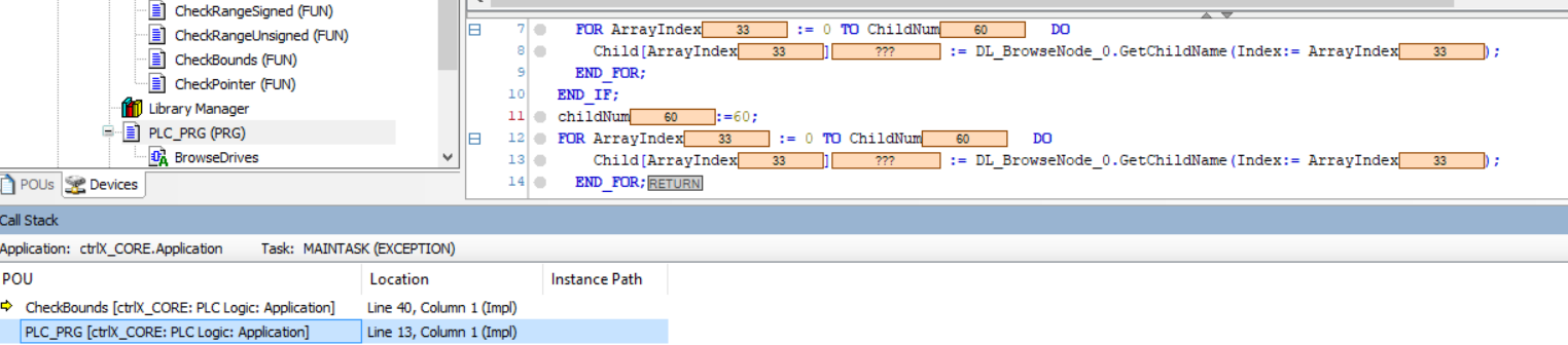 Solved: CheckBounds - Error which Variable