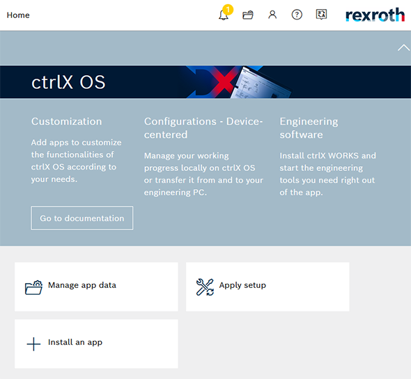 ctrlX OS Homepage