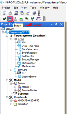 Export the Control Plus project