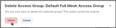 Confirm Delete Access Group