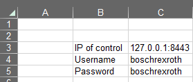 Microsoft Excel - connection data