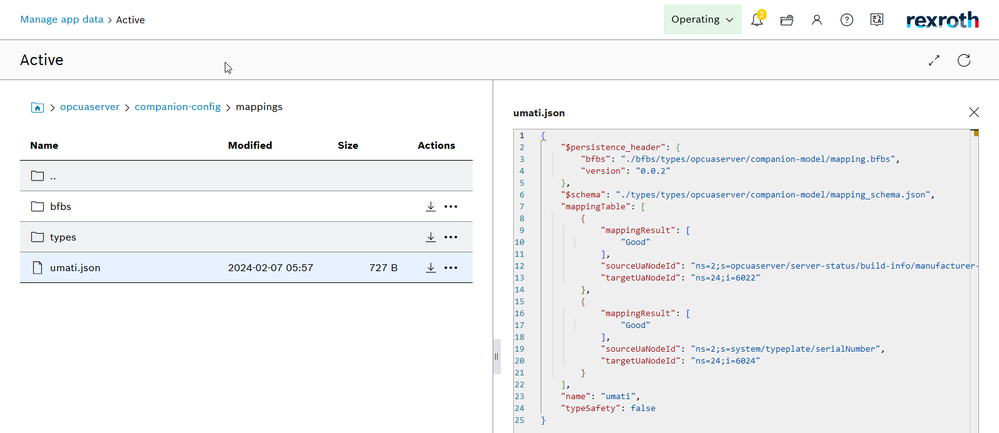 Mapping Table are saved in App Data as json and can port easly to other controls.