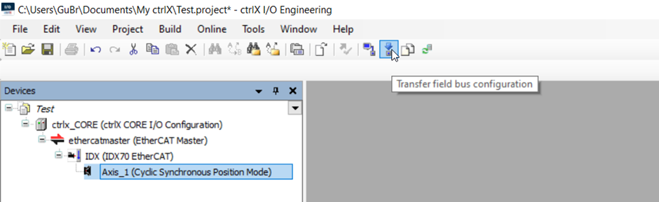 Download fieldbus configuration