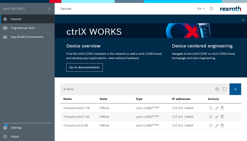 ctrlX WORKS Device Management