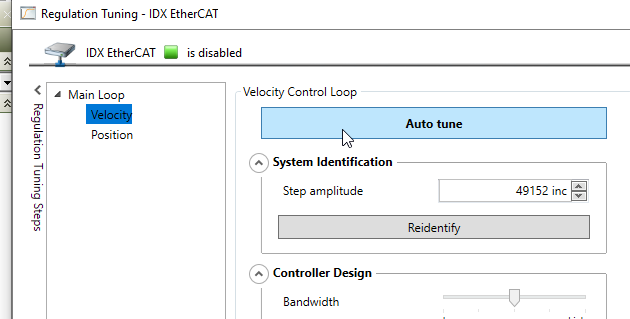 IDX Controller auto tuning