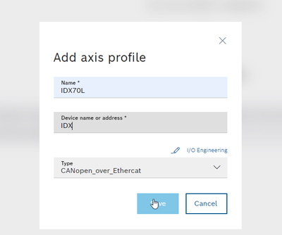 Add axis profile