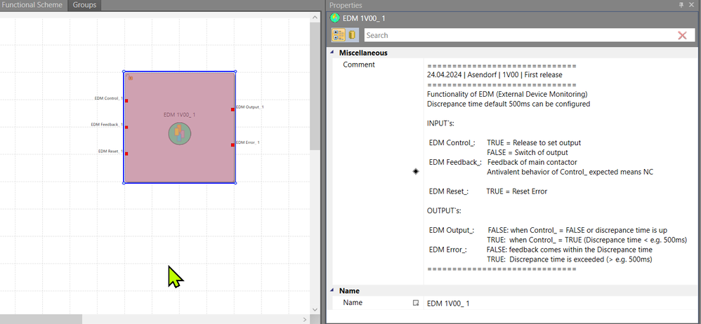 User Group EDM Block with description