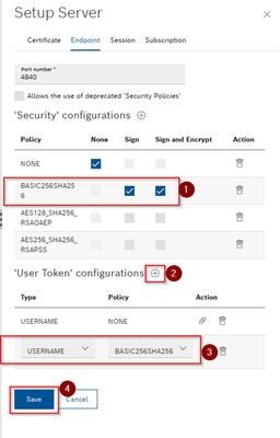 ctrlX CORE OPC UA Server Endpoint Security Configuration: Sign and Sign&Encrypt