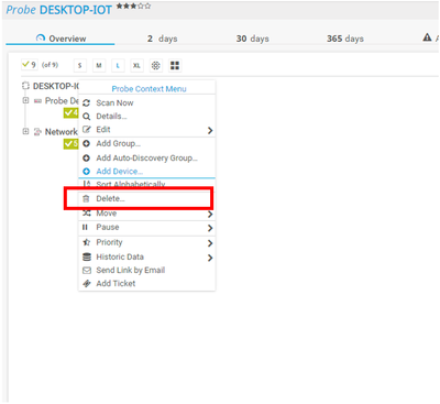 Figure 8: Adding Device under the PRTG Group