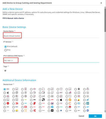 Figure 9: Device Setting Configuration for ctrlX