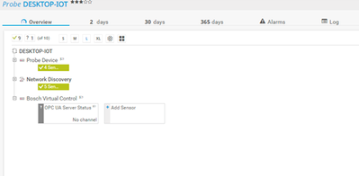 Figure 18: Bosch Device with OPCUA Server Status Sensor Overview