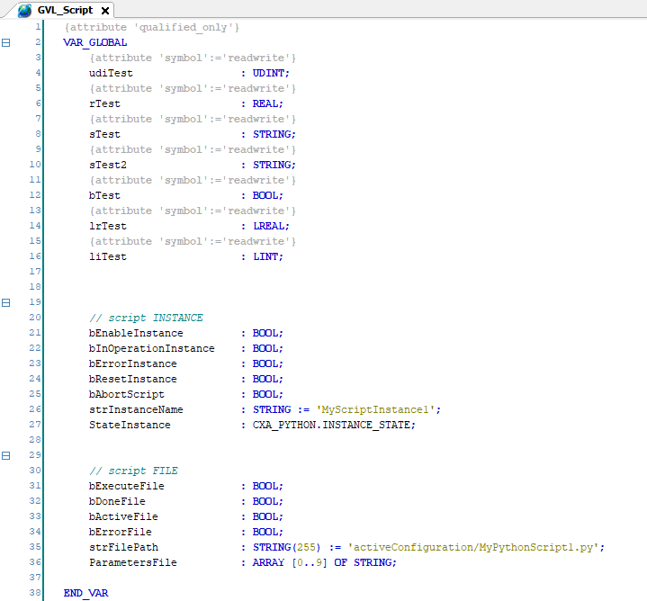 Global Variables to create nodes and variables for the instance/visualization