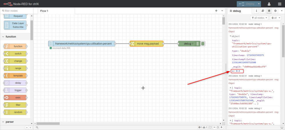 see msg.a in the debug output