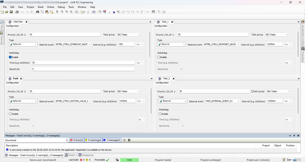 ctrlX PLC Engineering - Task external events