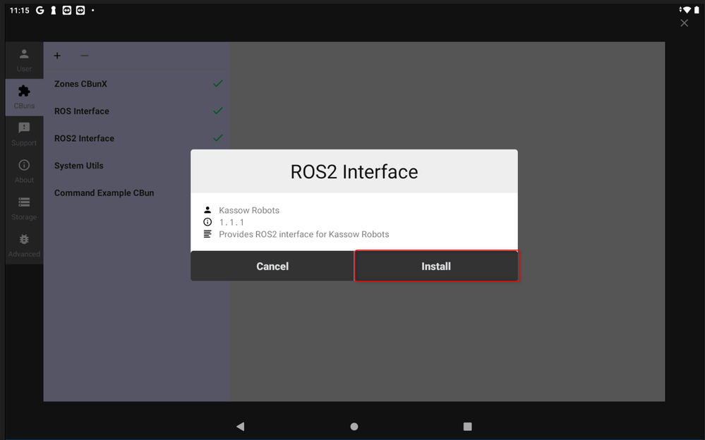 ROS2 interface - Proceed with installation