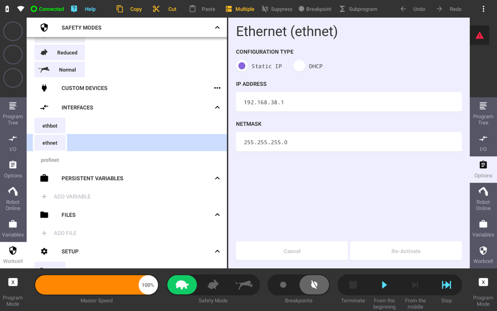 Configure Ethernet interface