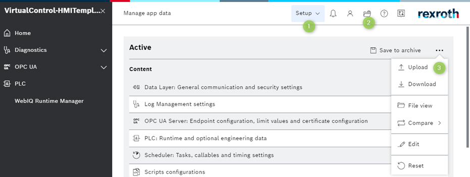 Upload AppData file