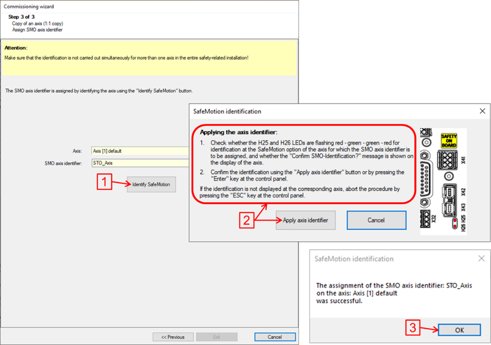 Apply axis identifier