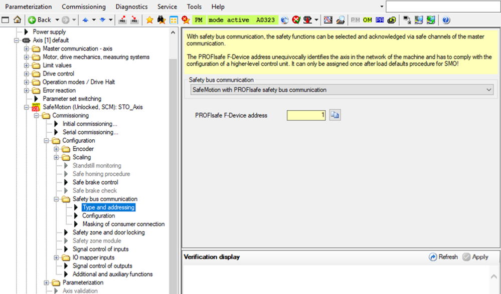 PROFIsafe F-Device address completed