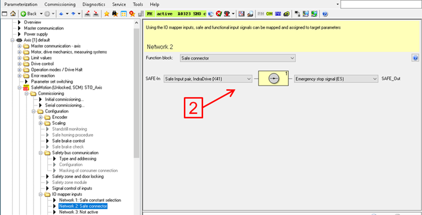 X41 Local IO Emergency stop signal ES