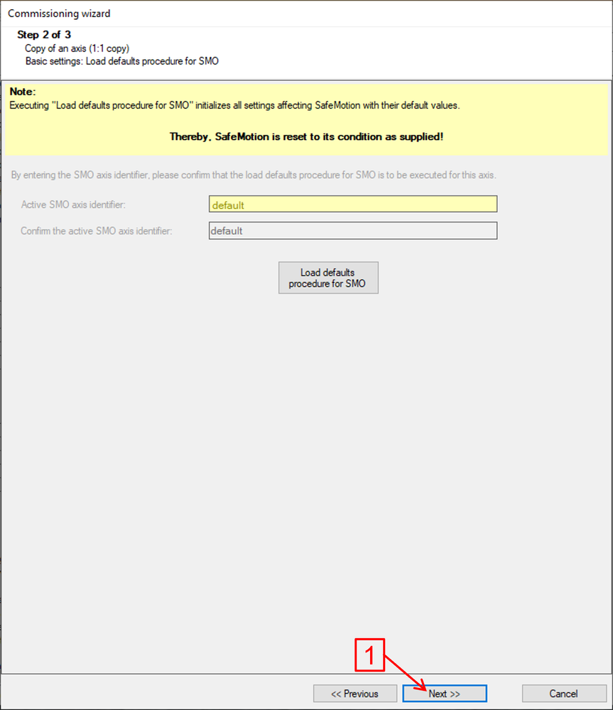 Start parameter load process