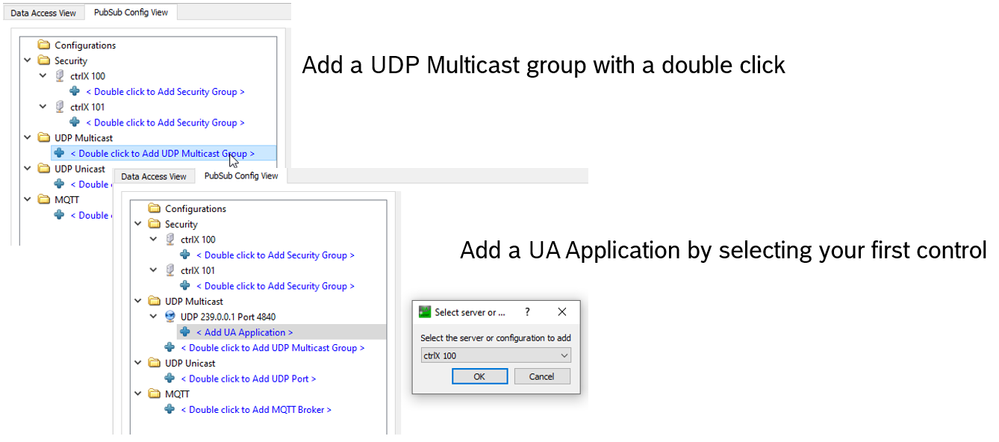 Step 1: Add a connection to the configuration and select UDP and UADP