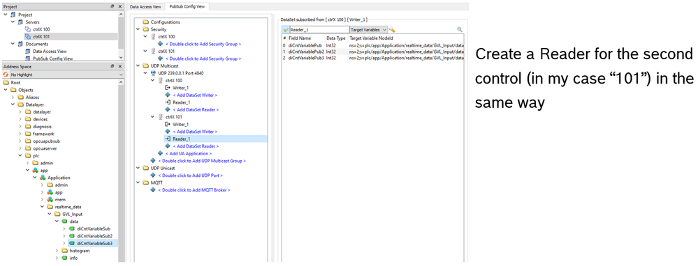 Step 2: Login to your OPC UA Server and drag and drop the Nodes you are interested in to the PublishedDataSet #1 and click OK