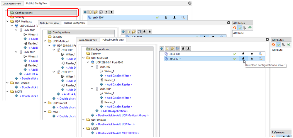 Step 3 : Add another configuration for the Subscriber and add a connection to it. Select UDP/UADP again