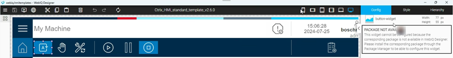Custom widget Package for HMI Basic Template