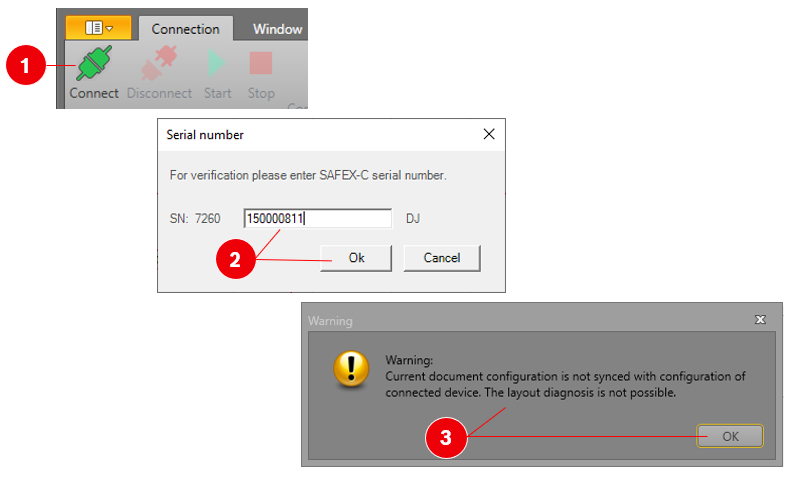 Connect to SAFEX-C12/15 Controller