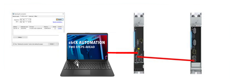 ctrlX DRIVE Connection Setup