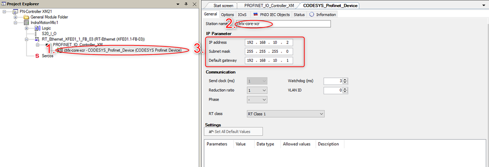 ctrlX CORE node configuration