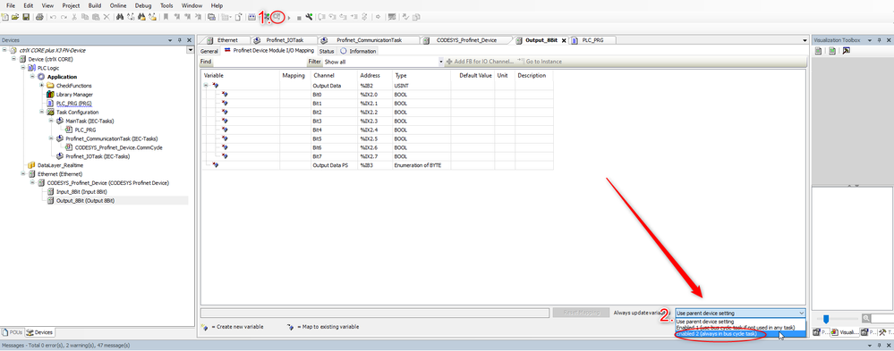 Data update configuration