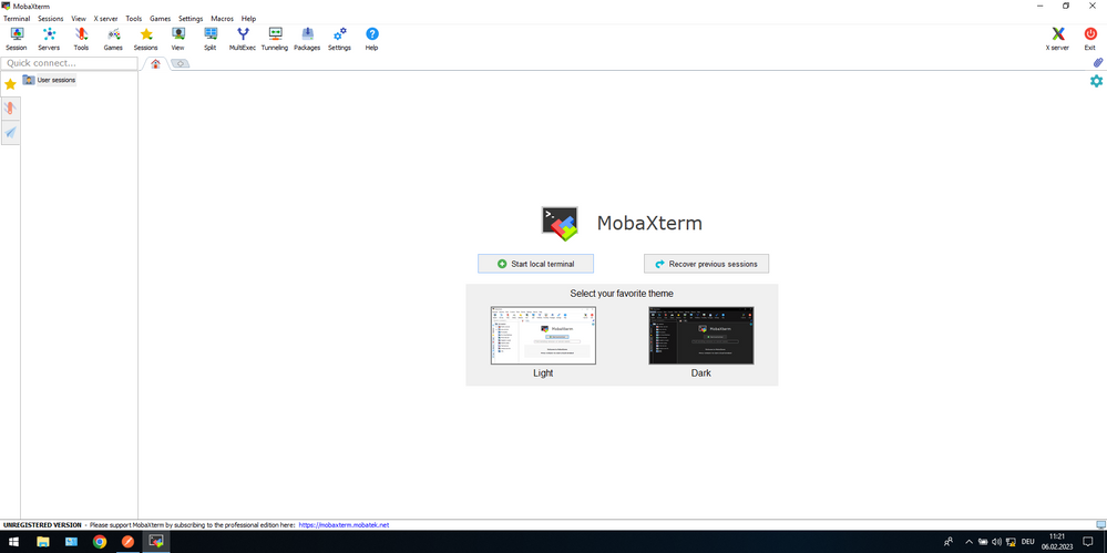 MobaXterm interface