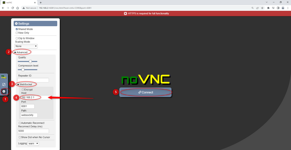 noVNC Configuration