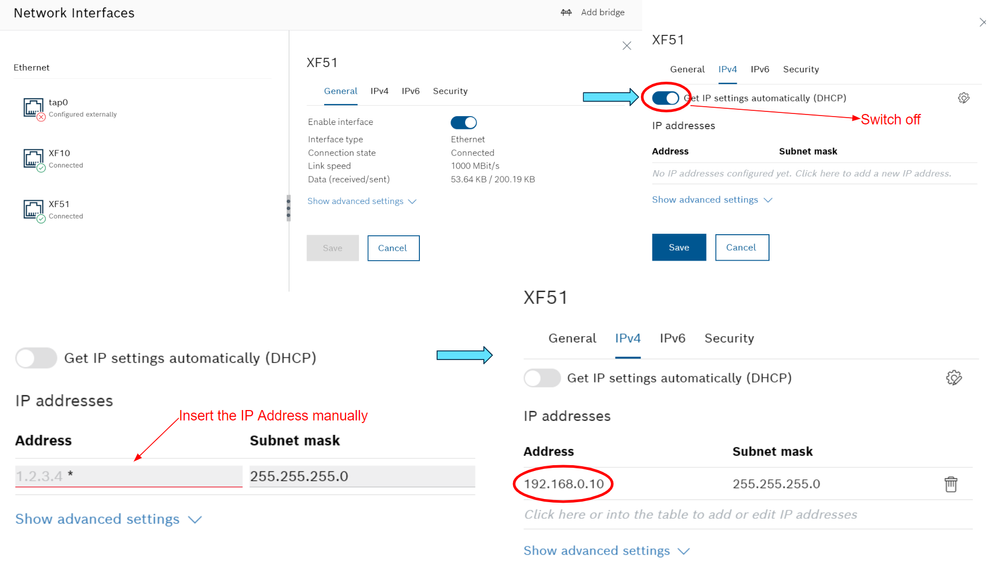 Choose XF51 and set the IP address